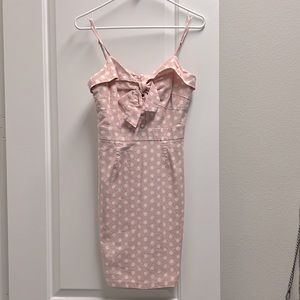 Pink Lily - Pink & White Polka Dot Mini Dress